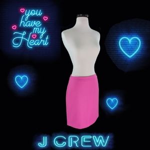 J.Crew 100% Wool Pink Pencil Skirt